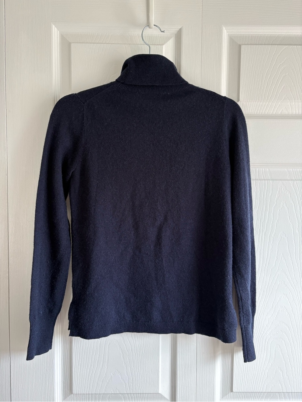 J.Crew Cashmere Dark Navy Blue Turtleneck Sweater XS Academia Career Teacher - Picture 10 of 12